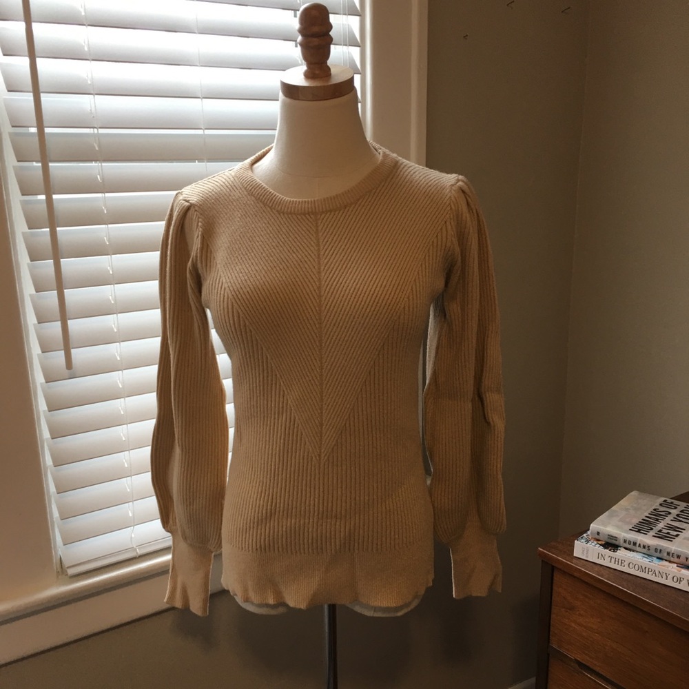 Merci Bubble Sleeve Sweater Shirt